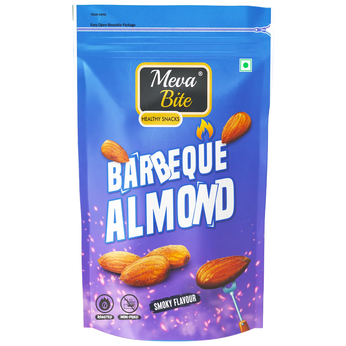 Barbeque Almonds, Munching Range, Snack Foods, MevaBite