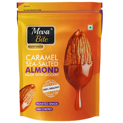 Caramel Sea Salt Almonds, Munching Range, Snack Foods, MevaBite