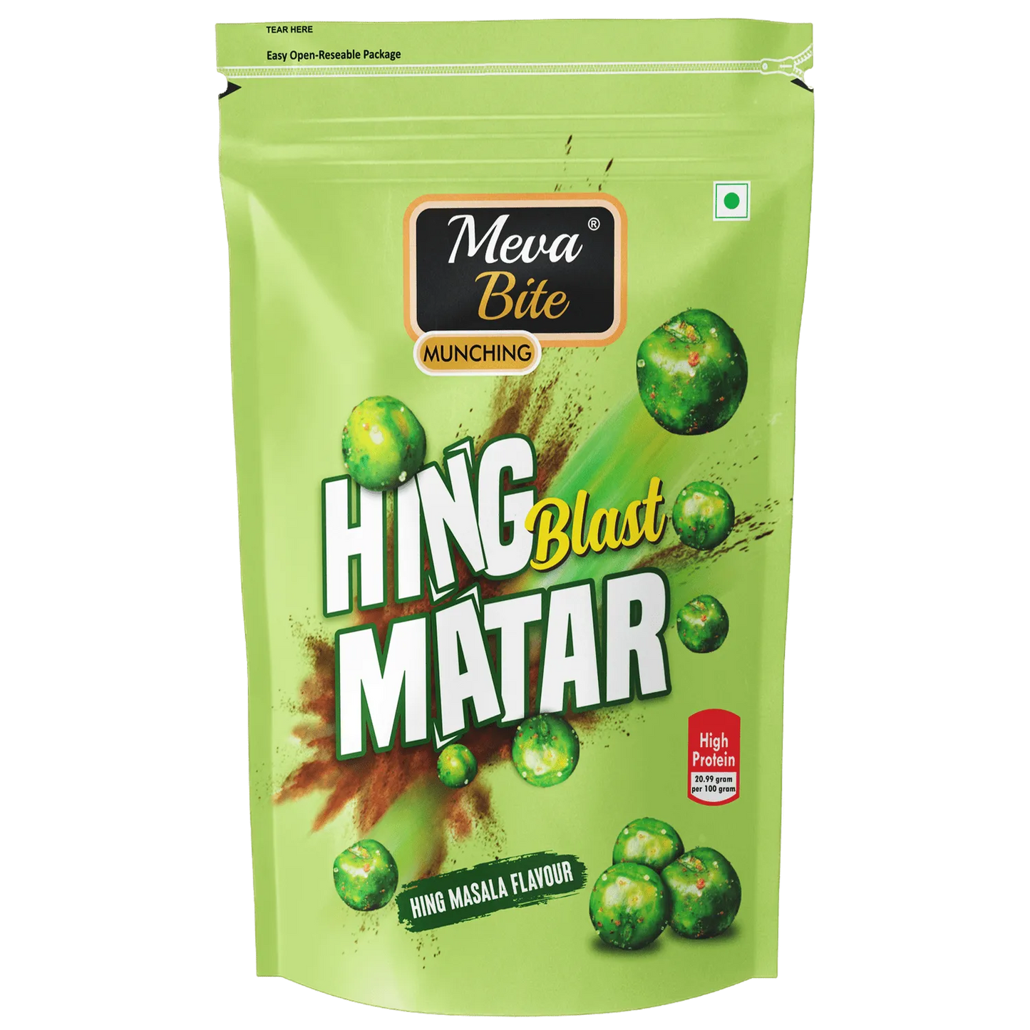 Hing Blast Matar, Munching Range, Snack Foods, MevaBite