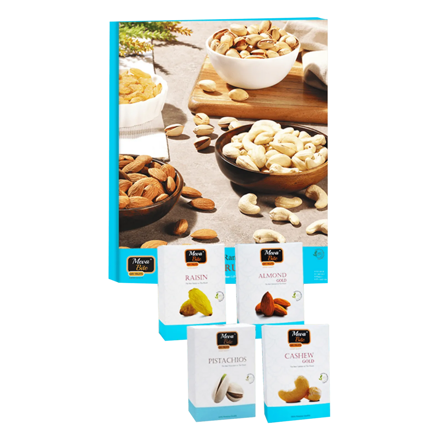 Dry Fruit Collection - 400Gm Gift Box, Gift pack, Food Items, MevaBite