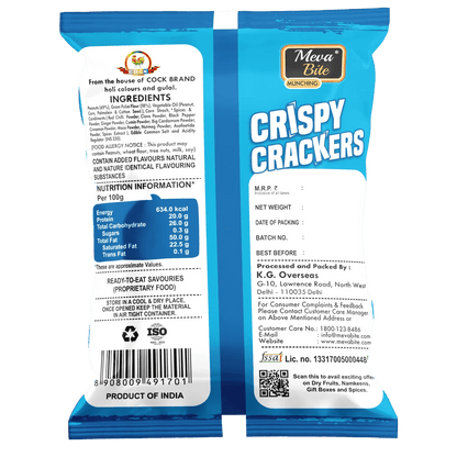 Crispy Crackers, Munching Range, Snack Foods, MevaBite