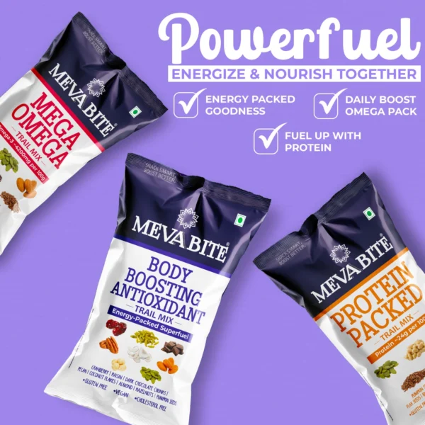 Protein Packed - Body Boosting Antioxidant - Mega Omega 35g Each Trail Mix Combo - Image 7